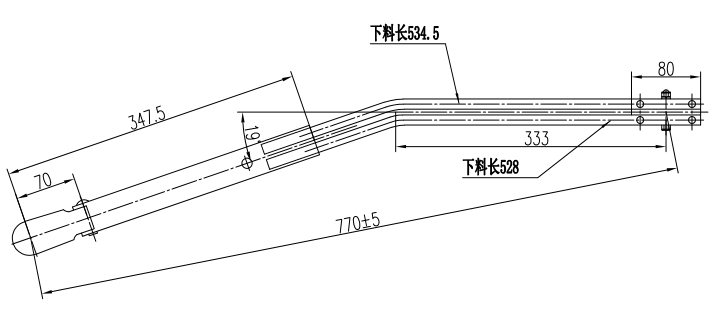 GBXM13 XiaLY Double flat rod wiper arm